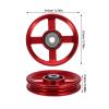 BESPORTBLE 6pcs Pulling Training Accessory Household Practical LAT Alloy Muscle Traction Curl Useful Fitness Durable Rotation Wheel Lift DIY Back Down Triceps Shoulder Cable Red Pulley Home view 3