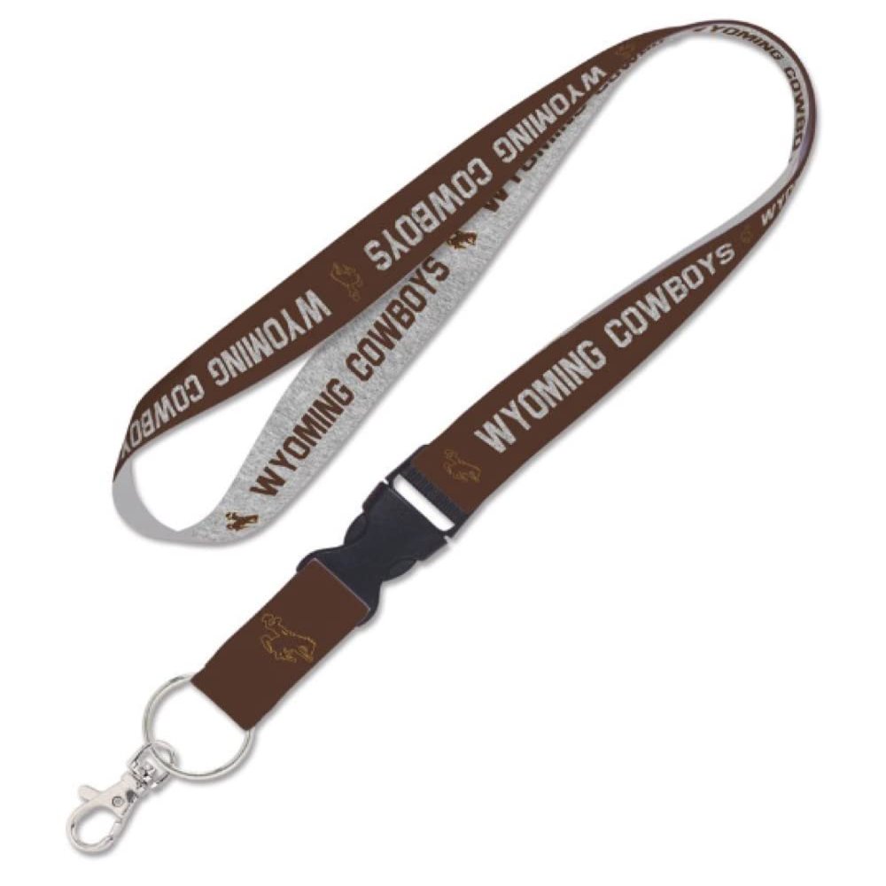 Wyoming Cowboys HEATHERED Lanyard w/detachable buckle 1"
