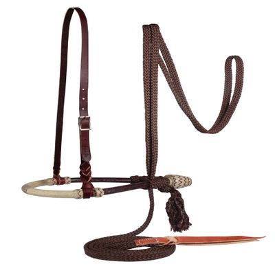 Professional's Choice Bosal/Mecate Set | Complete with Blood Knot Latigo Hanger and a Chocolate Flat Braid Mecate