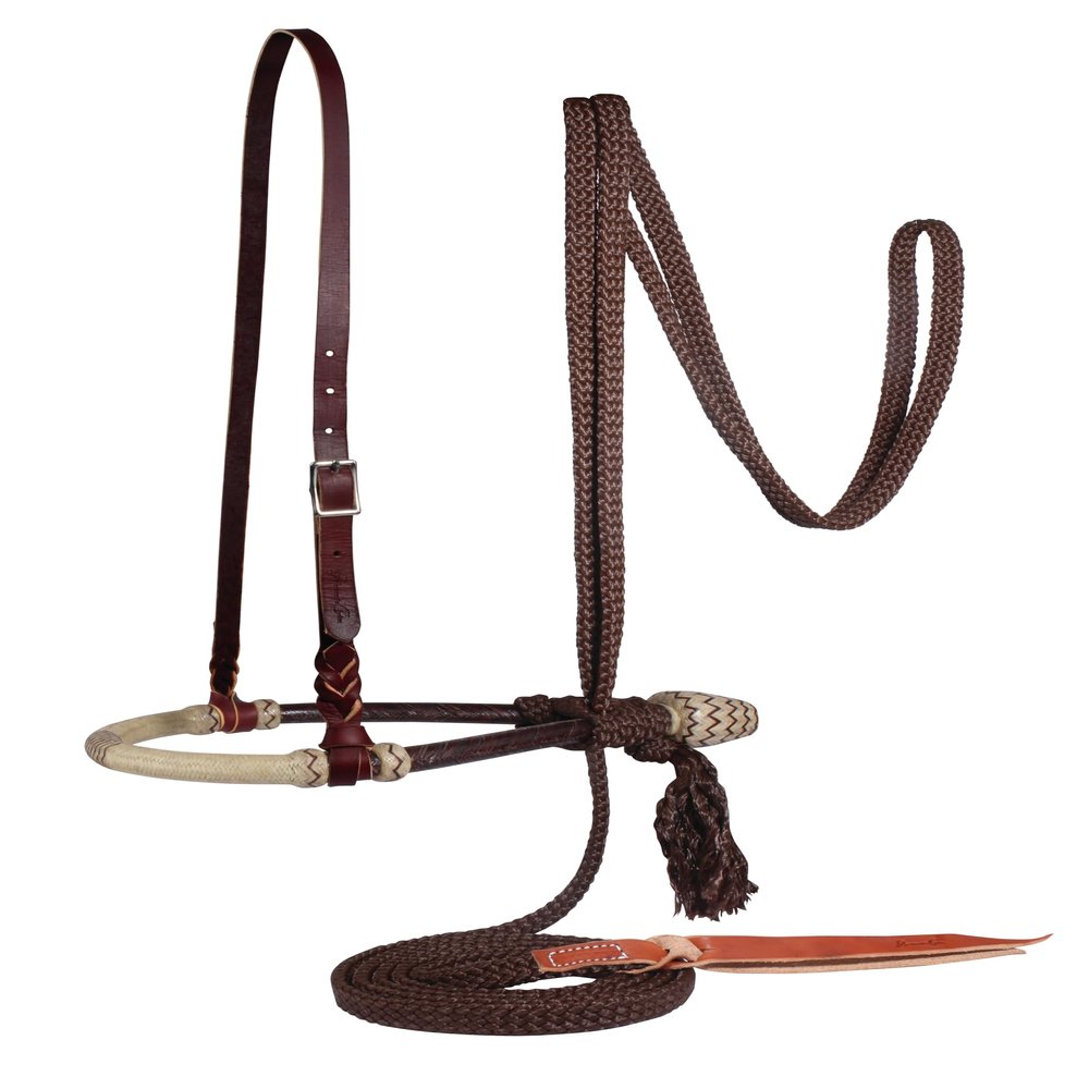 Professional's Choice Bosal/Mecate Set | Complete with Blood Knot Latigo Hanger and a Chocolate Flat Braid Mecate