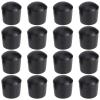 BESPORTBLE 16pcs Part Soccer Rod Accessories Football Covers Replacement Post Foosball Machine Rubber Caps Plugs Pole Table Iron Foosballs Safety for Universal Tables, Black End view 1