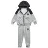 dPois Boy's Tracksuit 2 Pieces Sport Outfit Hoodie Sweatshirt and Sweatpants Jogging Pants Set Activewear Gray 9-10 Years view 1
