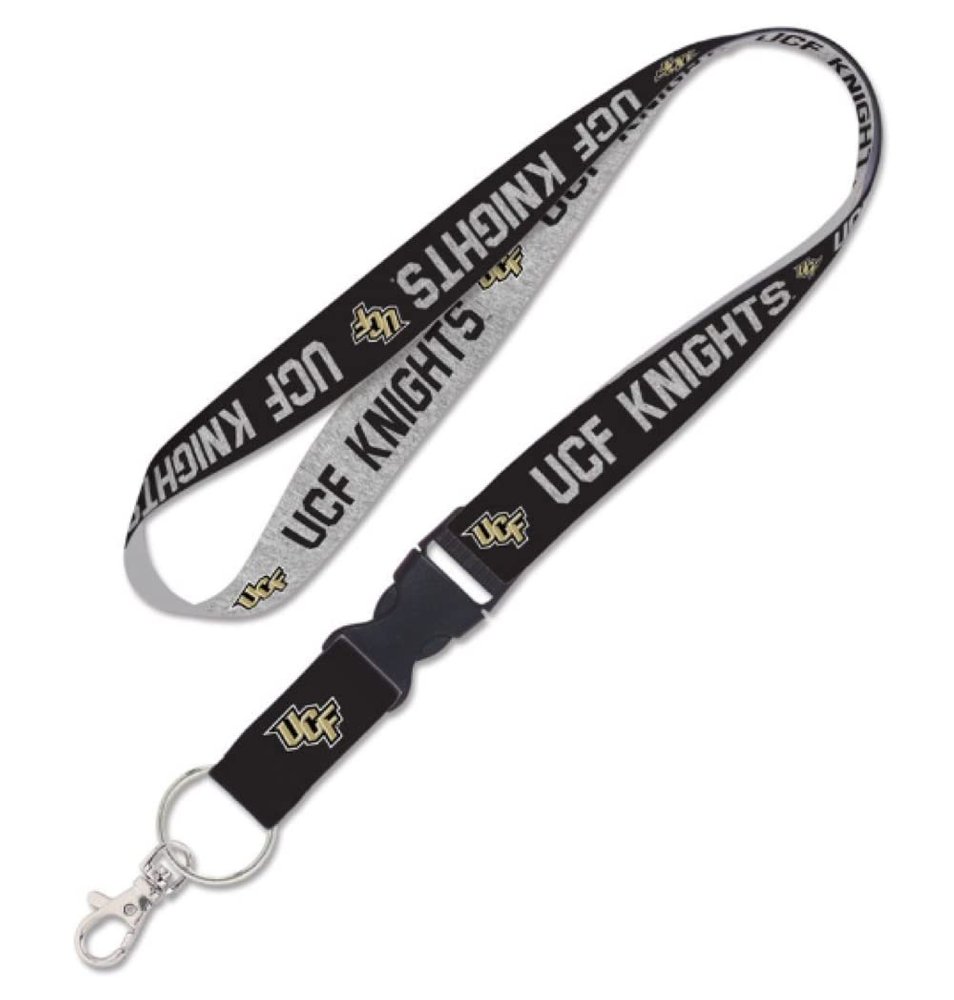 UCF Knights HEATHERED Lanyard w/detachable buckle 1"