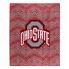 Zubaz by Northwest NCAA Zubified Raschel Throw Blanket 50 X 60, Ohio State Buckeyes view 1
