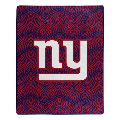 Zubaz by Northwest NFL Zubified Raschel Throw Blanket 50 X 60, New York Giants