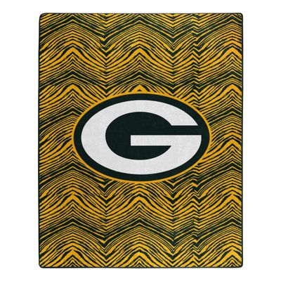 Zubaz by Northwest NFL Zubified Raschel Throw Blanket 50 X 60, Green Bay Packers
