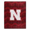 Zubaz by Northwest NCAA Zubified Raschel Throw Blanket 50 X 60, Nebraska Cornhuskers view 1