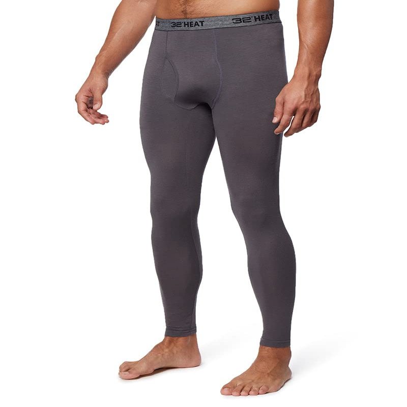 32 Degrees Men's Lightweight Baselayer Legging | Form Fitting | 4-Way Stretch | Thermal, Stingray, Small