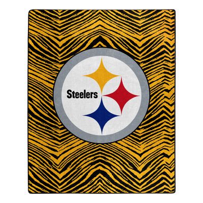 Zubaz by Northwest NFL Zubified Raschel Throw Blanket 50 X 60, Pittsburgh Steelers