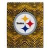 Zubaz by Northwest NFL Zubified Raschel Throw Blanket 50 X 60, Pittsburgh Steelers view 1