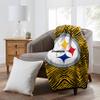 Zubaz by Northwest NFL Zubified Raschel Throw Blanket 50 X 60, Pittsburgh Steelers view 2