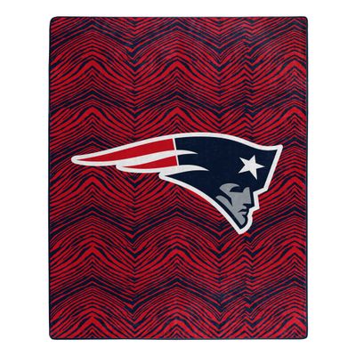 Zubaz by Northwest NFL Zubified Raschel Throw Blanket 50 X 60, New England Patriots