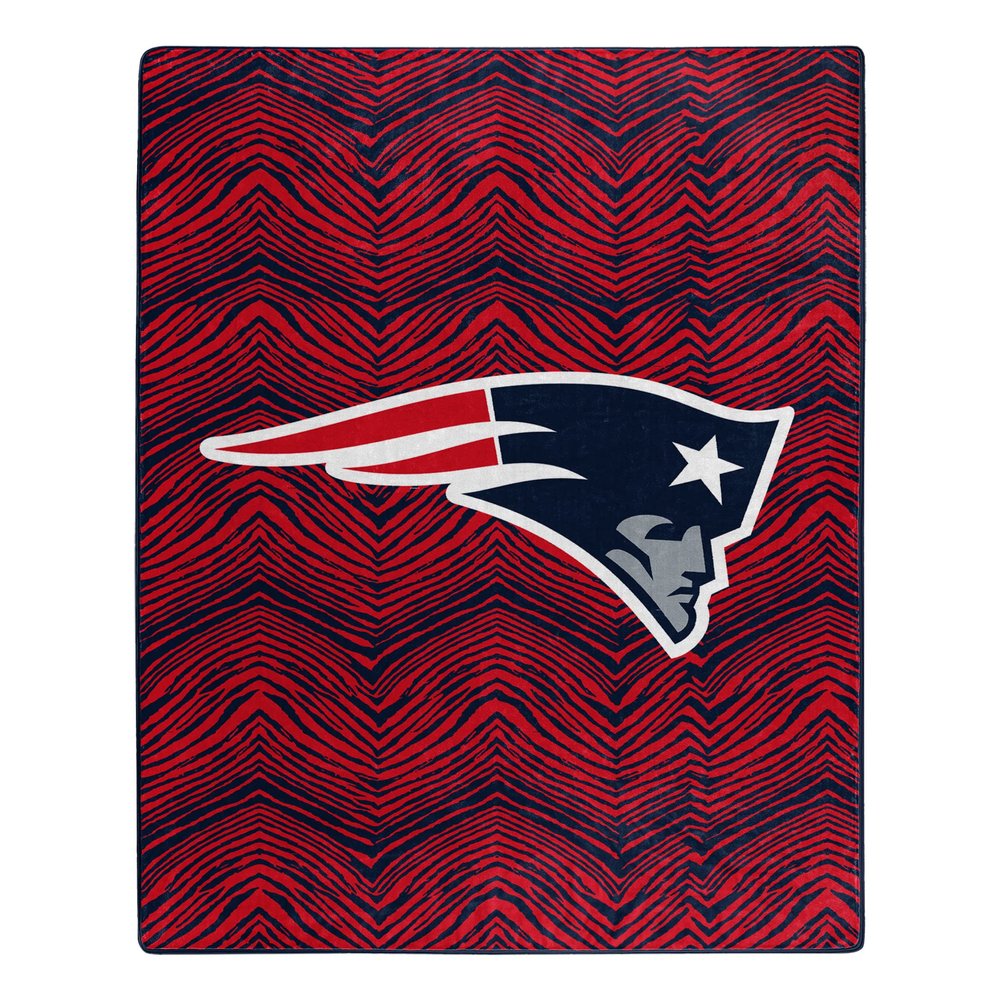 Zubaz by Northwest NFL Zubified Raschel Throw Blanket 50 X 60, New England Patriots