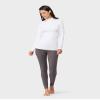 32 Degrees Women's Lightweight Baselayer Mock Top | Long Sleeve | Form Fitting | 4-Way Stretch | Thermal, White, XX-Large view 2