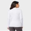 32 Degrees Women's Lightweight Baselayer Mock Top | Long Sleeve | Form Fitting | 4-Way Stretch | Thermal, White, XX-Large view 4