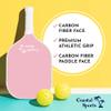 Coastal Sports Pickleball Paddle | Graphite Face & Honeycomb Polymer Core | Premium Athletic Grip for Comfort & Control | Edge Guard for Resilience and Durability | Lightweight & Durable (Cherry) view 2