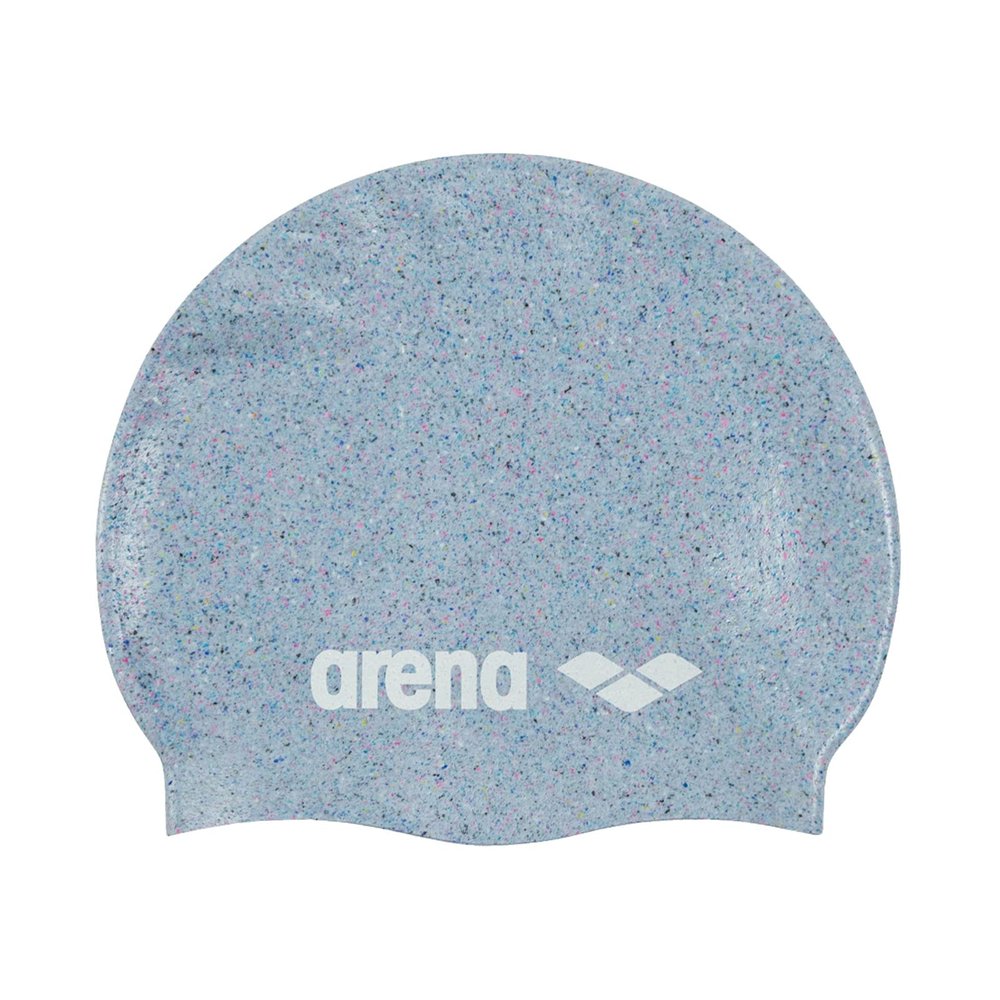 Arena Classic Unisex Recycled Silicone Swim Cap for Women and Men, Intensive Training and Racing Comfortable Long Hair Swimming Hat, Gray/Multi