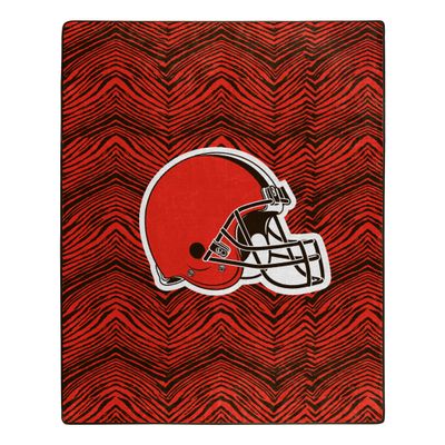Zubaz by Northwest NFL Zubified Raschel Throw Blanket 50 X 60, Cleveland Browns