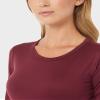 32 Degrees Women's Lightweight Baselayer Crew Top | Long Sleeve | Form Fitting | 4-Way Stretch | Thermal, Maroonish, Small view 3
