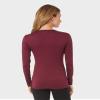 32 Degrees Women's Lightweight Baselayer Crew Top | Long Sleeve | Form Fitting | 4-Way Stretch | Thermal, Maroonish, Small view 4