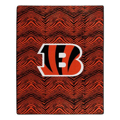 Zubaz by Northwest NFL Zubified Raschel Throw Blanket 50 X 60, Cincinnati Bengals
