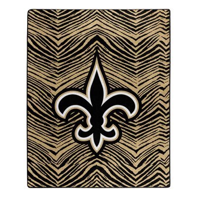 Zubaz by Northwest NFL Zubified Raschel Throw Blanket 50 X 60, New Orleans Saints