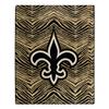 Zubaz by Northwest NFL Zubified Raschel Throw Blanket 50 X 60, New Orleans Saints view 1