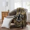 Zubaz by Northwest NFL Zubified Raschel Throw Blanket 50 X 60, New Orleans Saints view 2