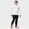32 Degrees Men's Lightweight Baselayer Mock Top | Long Sleeve | Form Fitting | 4-Way Stretch | Thermal, White, Large view 2