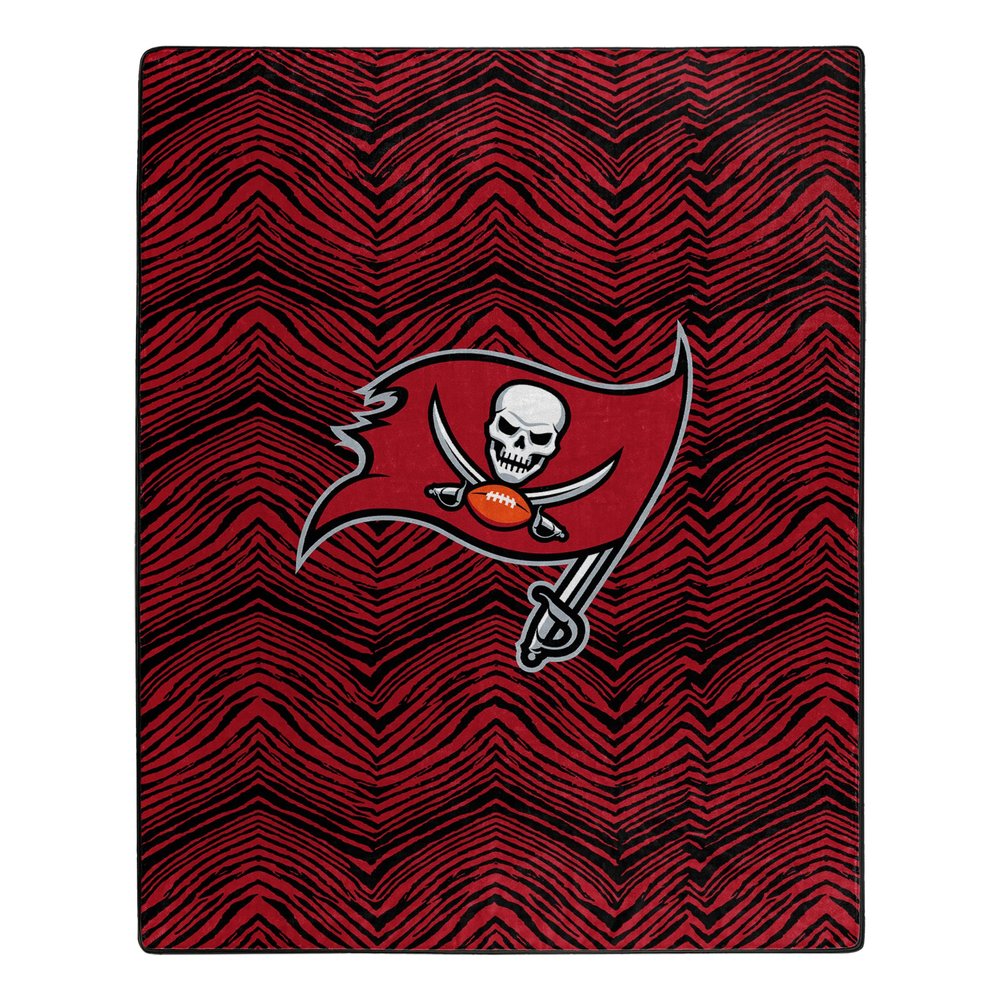 Zubaz by Northwest NFL Zubified Raschel Throw Blanket 50 X 60, Tampa Bay Buccaneers