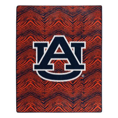Zubaz by Northwest NCAA Zubified Raschel Throw Blanket 50 X 60, Auburn Tigers