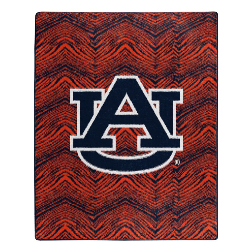 Zubaz by Northwest NCAA Zubified Raschel Throw Blanket 50 X 60, Auburn Tigers