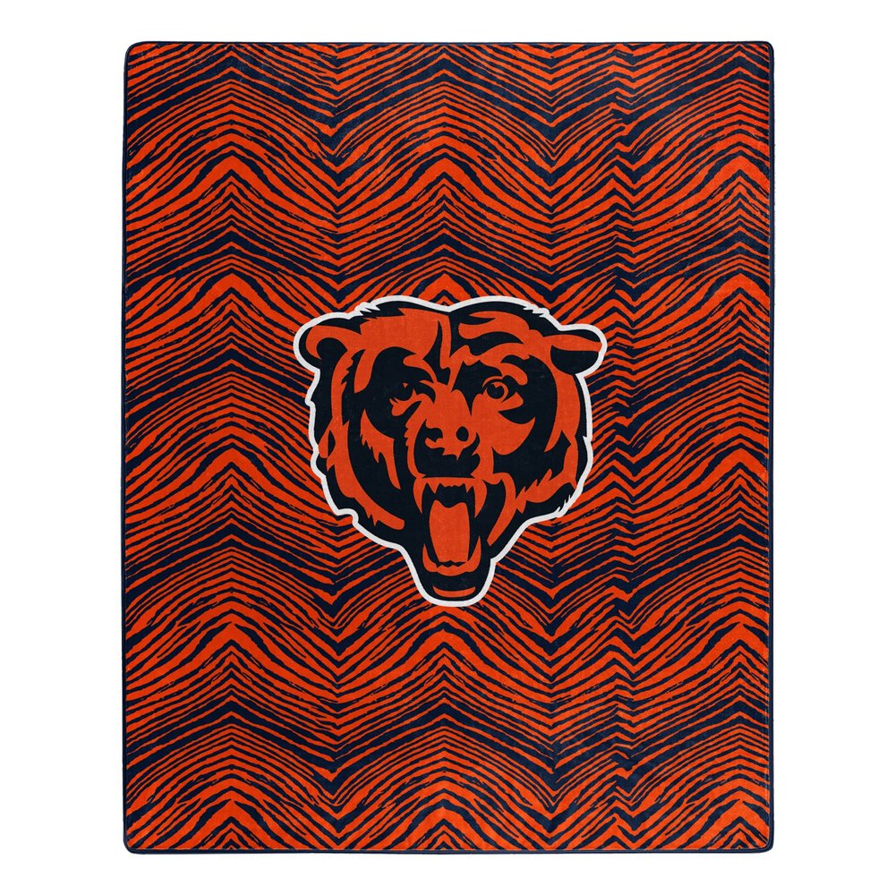 Zubaz by Northwest NFL Zubified Raschel Throw Blanket 50 X 60, Chicago Bears