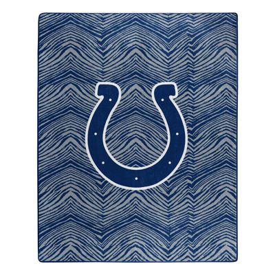 Zubaz by Northwest NFL Zubified Raschel Throw Blanket 50 X 60, Indianapolis Colts