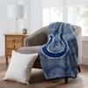 Zubaz by Northwest NFL Zubified Raschel Throw Blanket 50 X 60, Indianapolis Colts view 2
