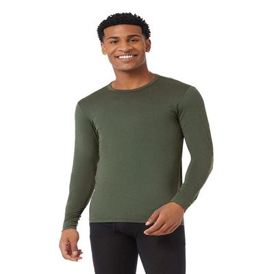 32 Degrees Men's Lightweight Baselayer Crew Top | Long Sleeve | Form Fitting | 4-Way Stretch | Thermal, Urban Chic, X-Large