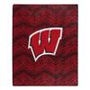 Zubaz by Northwest NCAA Zubified Raschel Throw Blanket 50 X 60, Wisconsin Badgers view 1