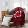 Zubaz by Northwest NCAA Zubified Raschel Throw Blanket 50 X 60, Wisconsin Badgers view 2