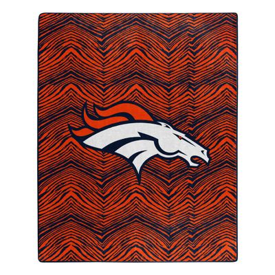 Zubaz by Northwest NFL Zubified Raschel Throw Blanket 50 X 60, Denver Broncos