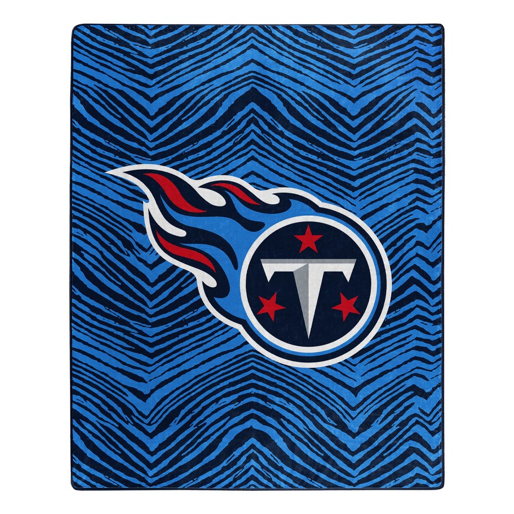 Zubaz by Northwest NFL Zubified Raschel Throw Blanket 50 X 60, Tennessee Titans