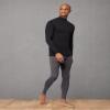 32 Degrees Men's Lightweight Baselayer Mock Top | Long Sleeve | Form Fitting | 4-Way Stretch | Thermal, Black, Medium view 4