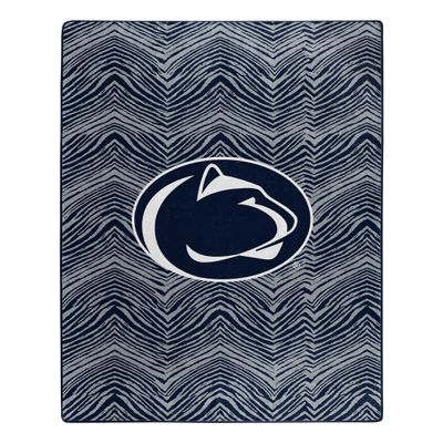 Zubaz by Northwest NCAA Zubified Raschel Throw Blanket 50 X 60, Penn State Nittany Lions