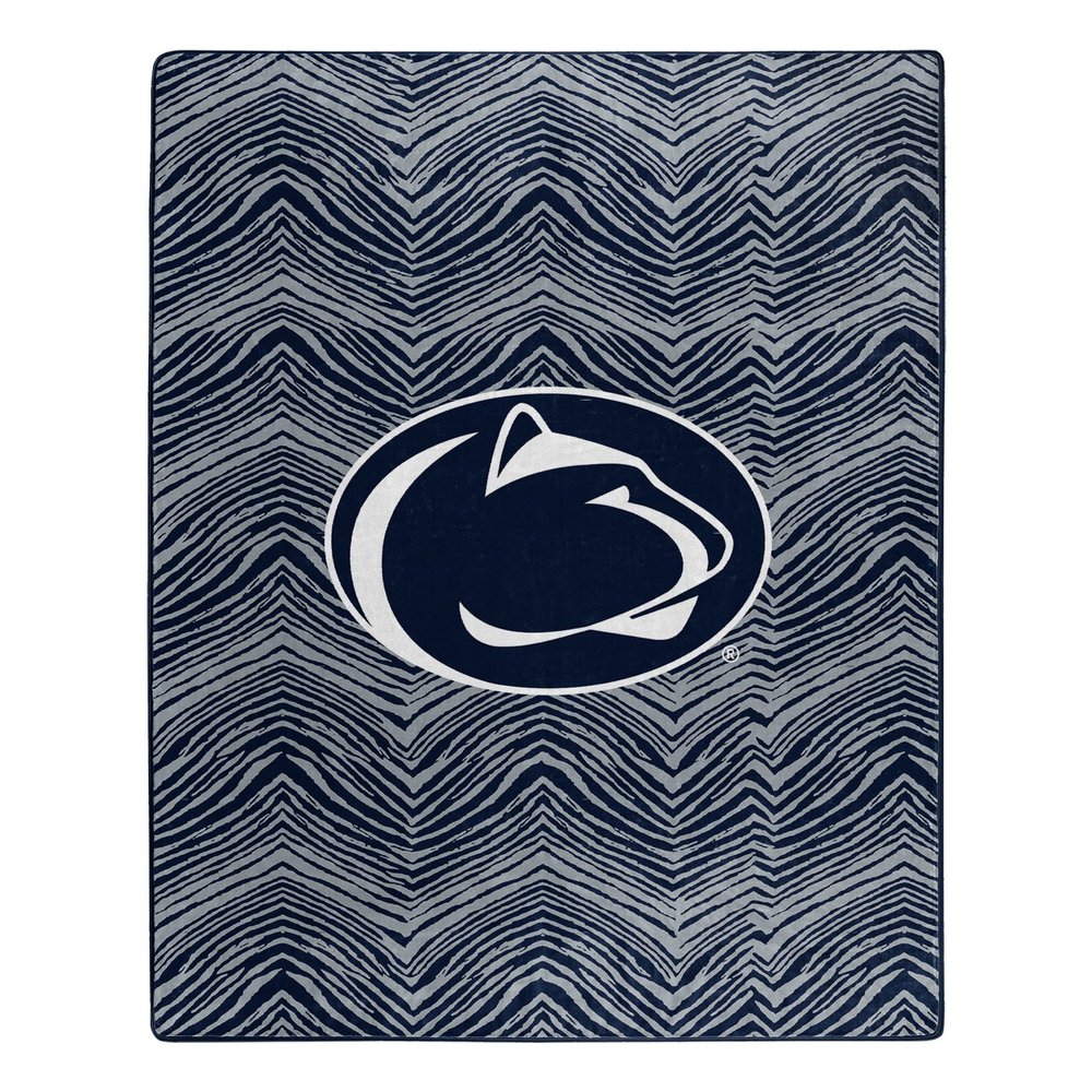 Zubaz by Northwest NCAA Zubified Raschel Throw Blanket 50 X 60, Penn State Nittany Lions