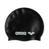 Arena Classic Unisex Recycled Silicone Swim Cap for Women and Men, Intensive Training and Racing Comfortable Long Hair Swimming Hat, Black/Multi view 1