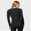 32 Degrees Women's Lightweight Baselayer Crew Top | Long Sleeve | Form Fitting | 4-Way Stretch | Thermal, Black, X-Large view 4