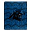 Zubaz by Northwest NFL Zubified Raschel Throw Blanket 50 X 60, Carolina Panthers view 1