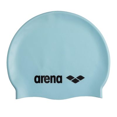 Arena Classic Unisex Soft Silicone Swim Cap for Women and Men, Intensive Training and Racing Comfortable Non-Slip Long Hair Swimming Hat, Pastel Blue