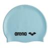 Arena Classic Unisex Soft Silicone Swim Cap for Women and Men, Intensive Training and Racing Comfortable Non-Slip Long Hair Swimming Hat, Pastel Blue view 1