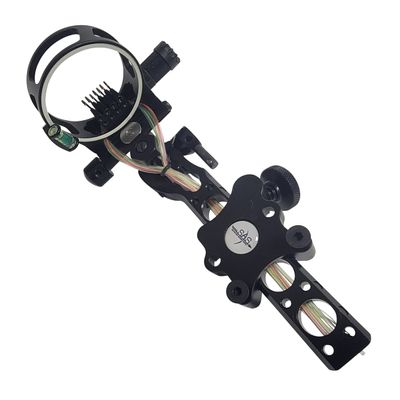 SAS Essence 019" Bow Sight with Micro Adjust Detachable Bracket with LED Sight Light for Archery Compound Bows Hunting Shooting (Black, 7-Pin)