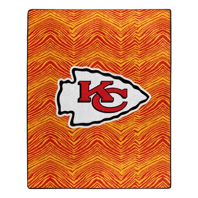 Zubaz by Northwest NFL Zubified Raschel Throw Blanket 50 X 60, Kansas City Chiefs
